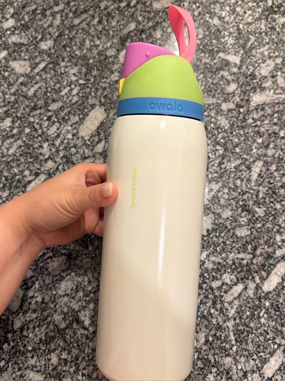 Owala Special Edition literally glows, 40 ounce water bottle